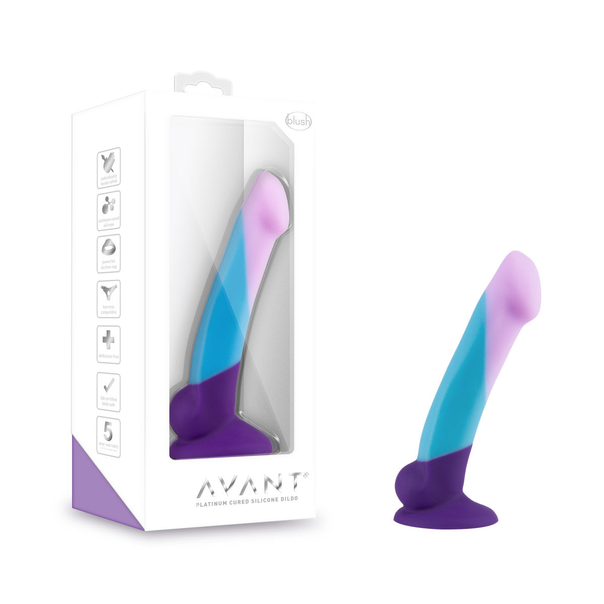 Blush Avant D16 Artisan 7-Zoll-G-Punkt-Dildo mit gebogenem Saugnapfsockel