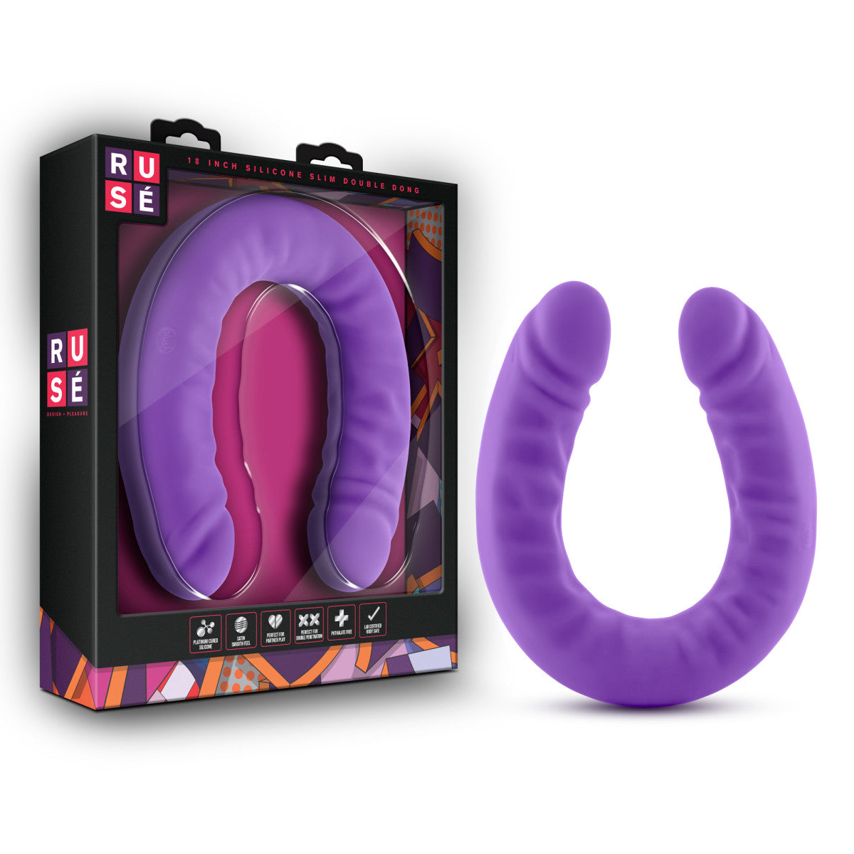 Blush Ruse 18-Zoll-G-Punkt-Doppeldildo in Lila