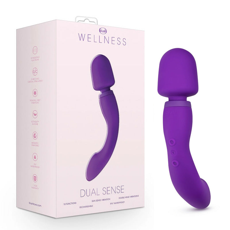 Blush Dual Sense Massagestab-Vibrator mit 10 Funktionen