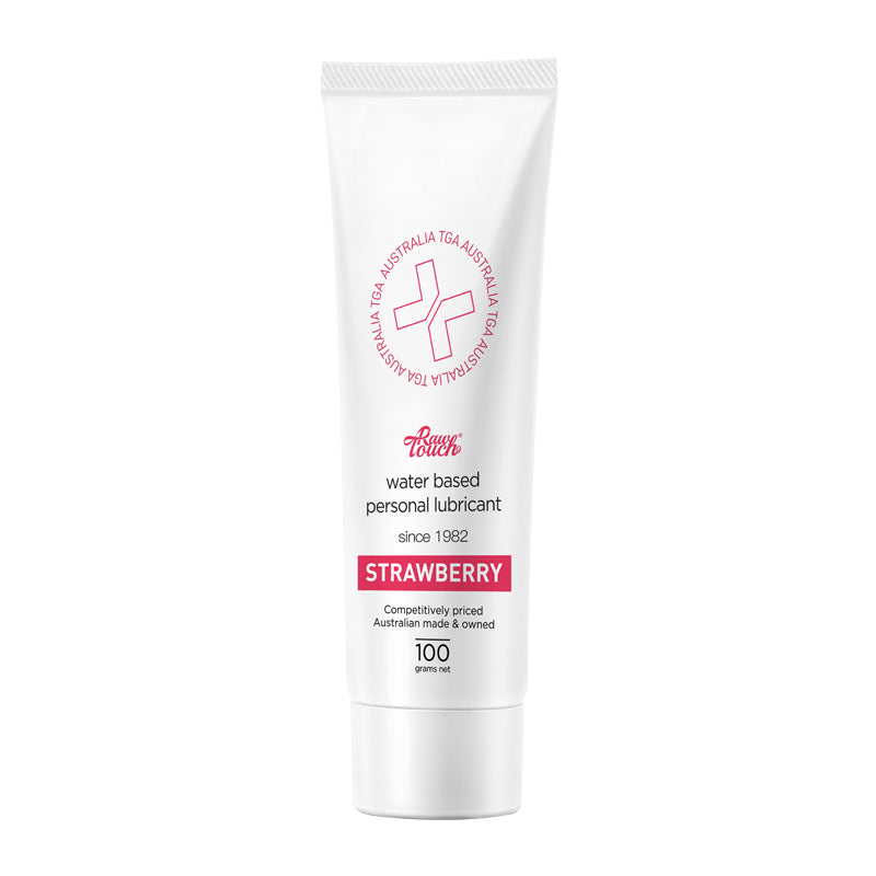 Raw Touch Strawberry Water-Based Lubricant 100g