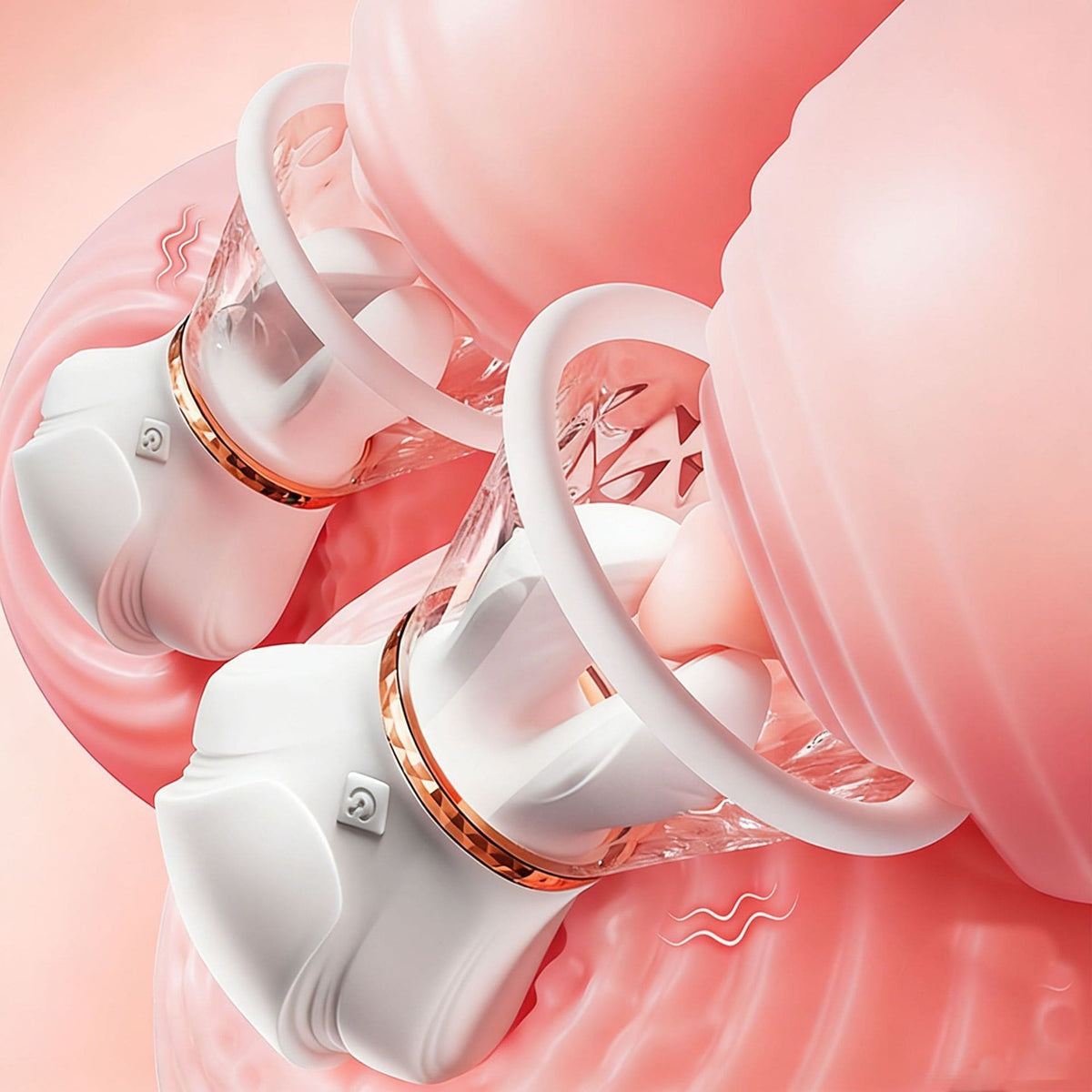 AVV Vivian Sucking & Vibrating Nipple Clamps & Pumps - Pair