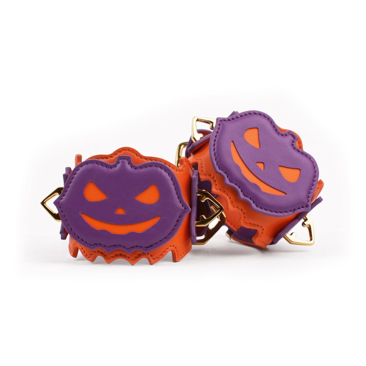 FUNSM Halloween Pumpkin Leather HandCuffs