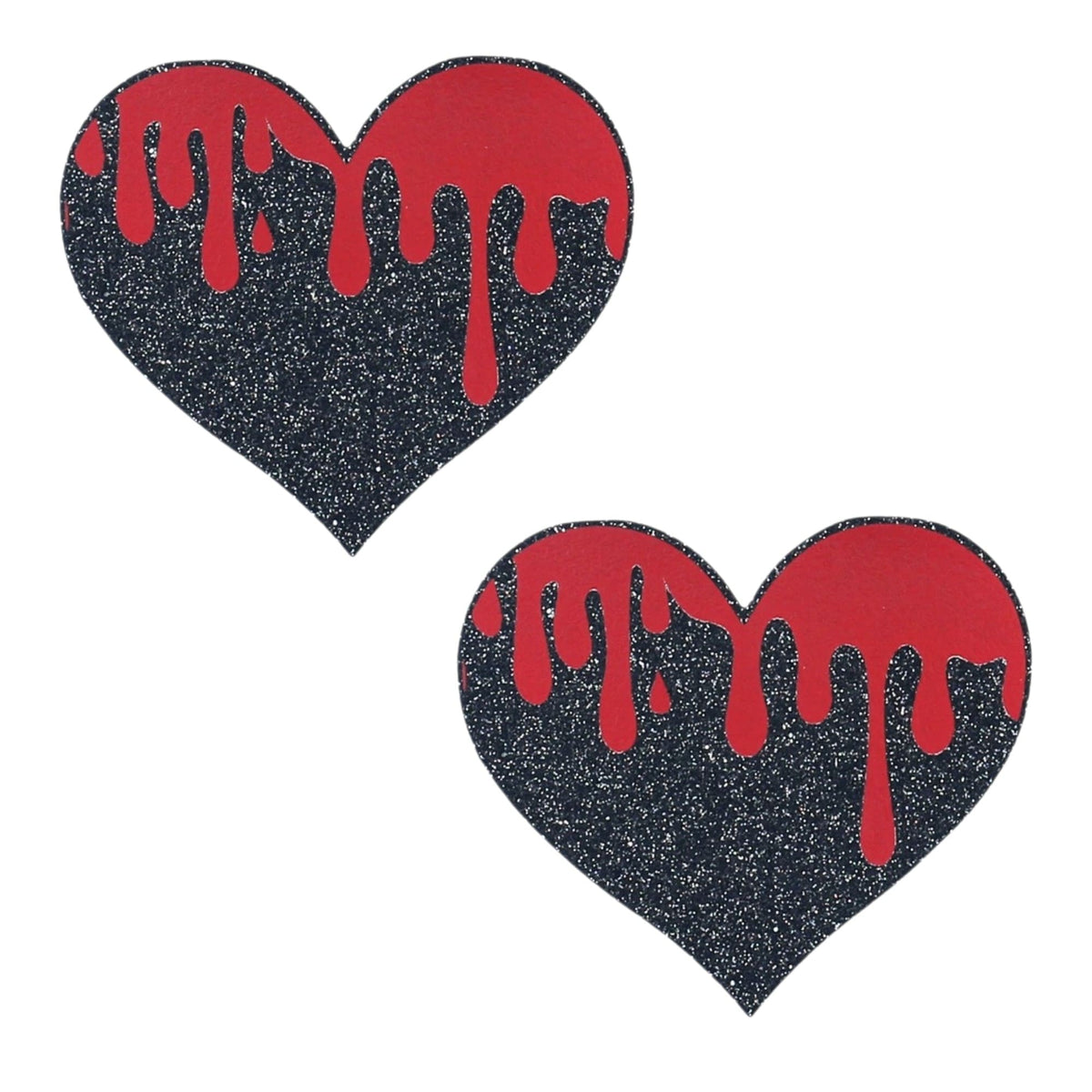 Glitter Halloween Bleeding Heart Disposable Nipple Covers