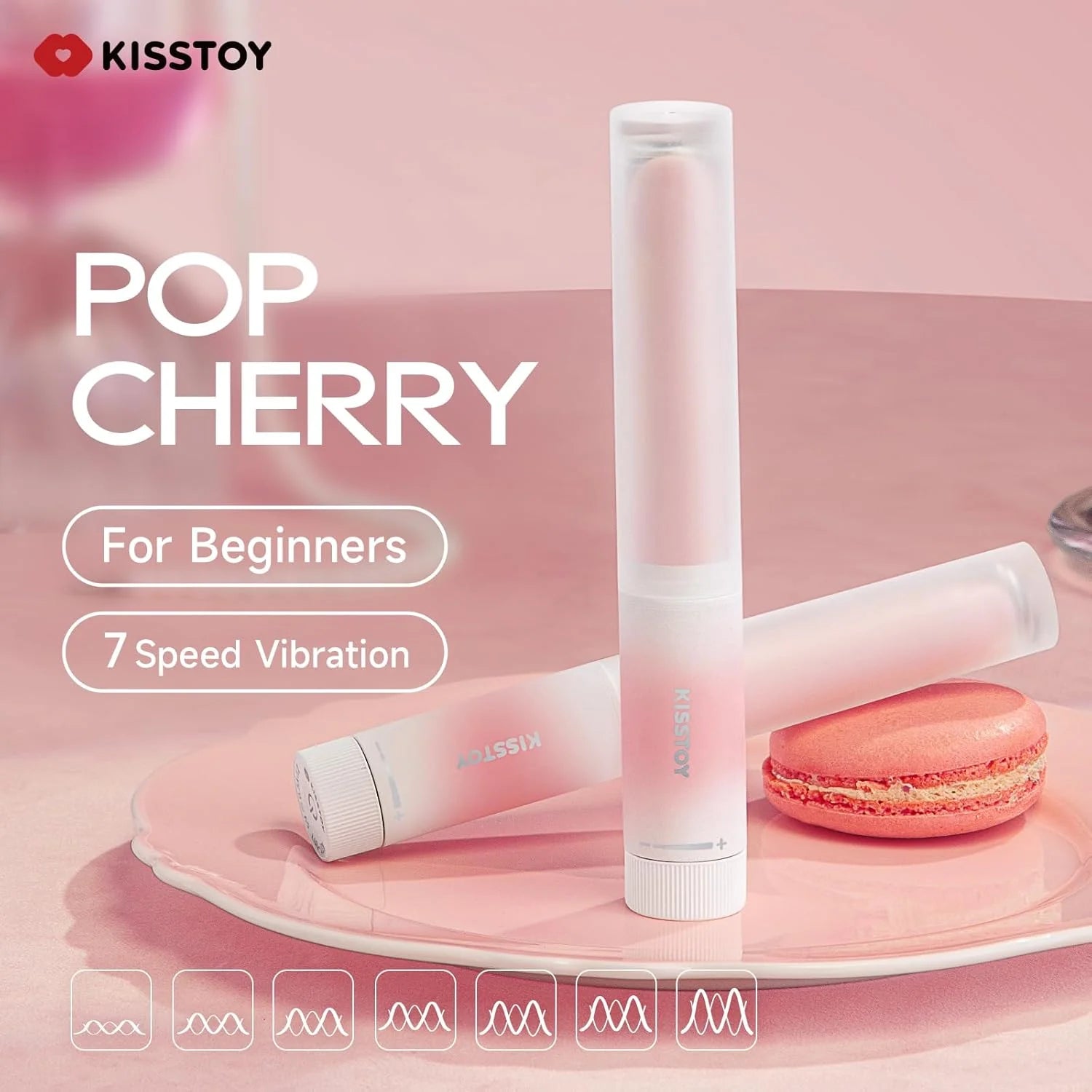 KISSTOY 流行樱桃唇膏阴蒂和 G 点振动器