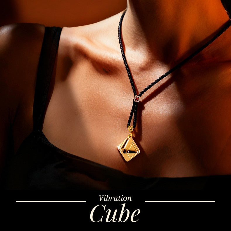 LOCKINK Gold Cube Metall-Anhänger Klitoris-Vibrator Ei