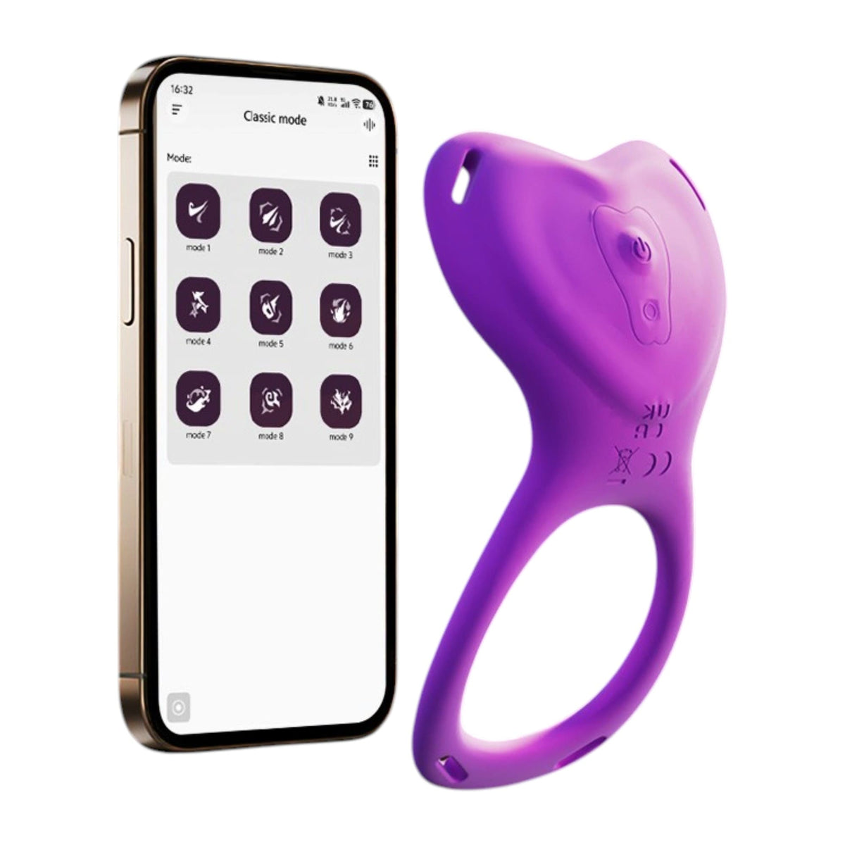 Purple Rose Wearable Clitoral Couples Vibrator App-Controlled