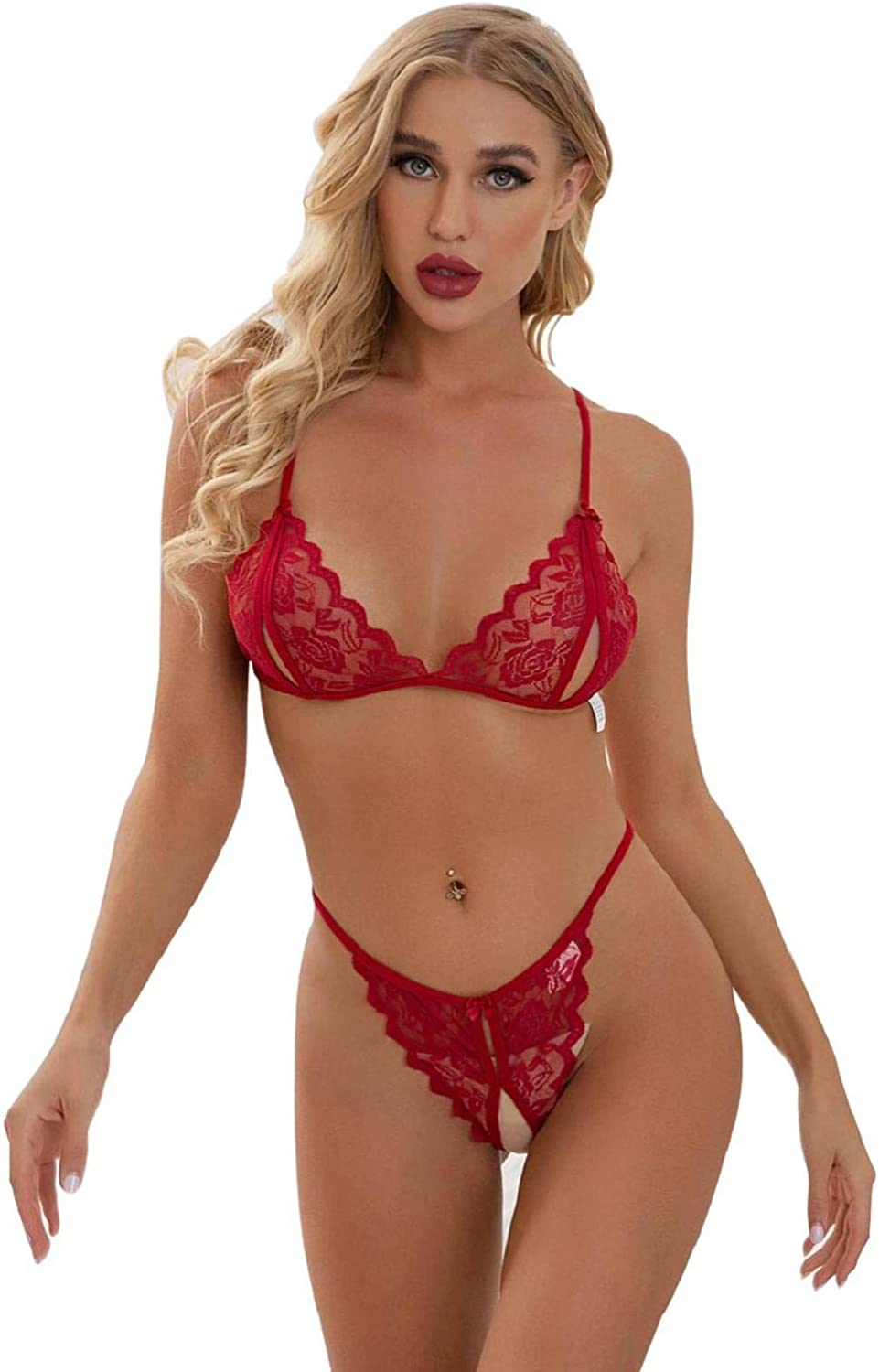 2-Piece That Is Rich Bra and Crotchless G-String Set - One Size