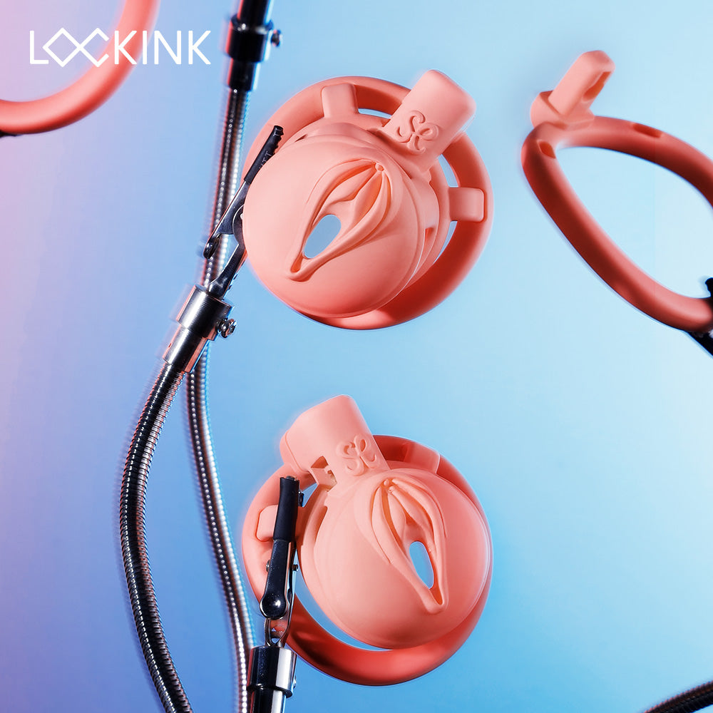 LOCKINK Sevanda 3D Printed Pink Pride Male Chastity Cage