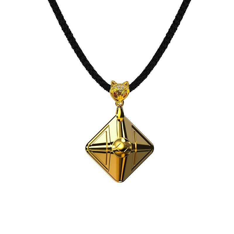LOCKINK Gold Cube Metal Pendant Clit Vibrating Egg