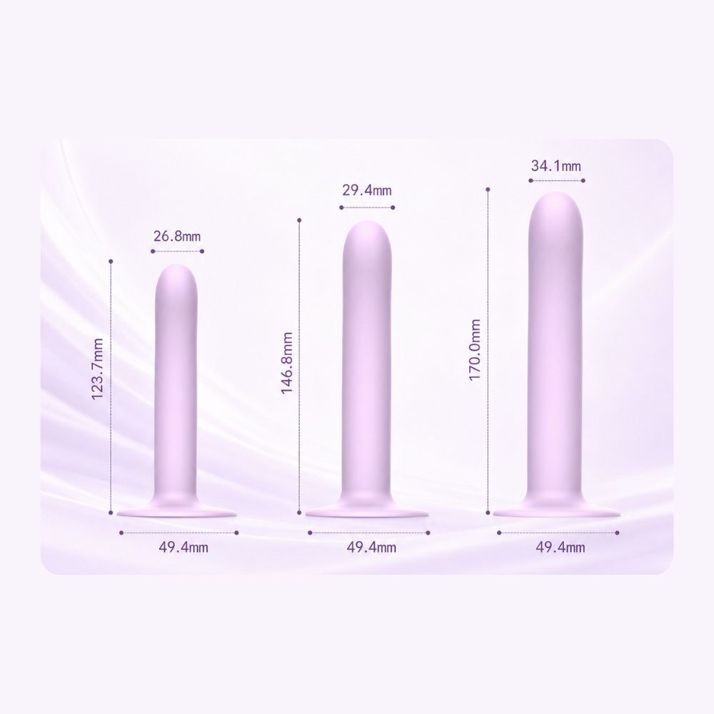 Mei Soft Silicone Vibrating Dildo & Anal Plug - 3 Sizes