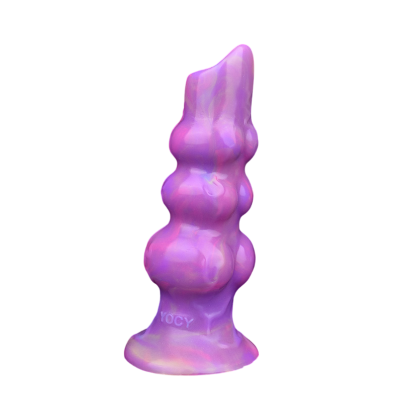 Drei-Knoten-Wolf-Leucht-Ovipositor-Dildo 6,9 Zoll